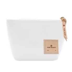 JON HART DESIGN SLATE COATED CANVAS GRANDE TRAVEL COSMETIC MAKEUP ZIP POUCH NWOT